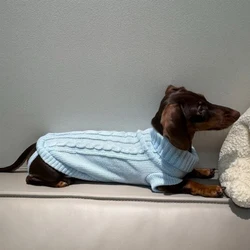 Suéter cuello alto para perro salchicha miniatura - Abrigo cómodo