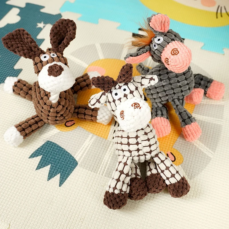 Juguete interactivo con sonido de felpa para gatos, cuerda de algodón para perros con forma de rejilla de piña para mascotas, resistente a la dentición y a mordeduras, superventas