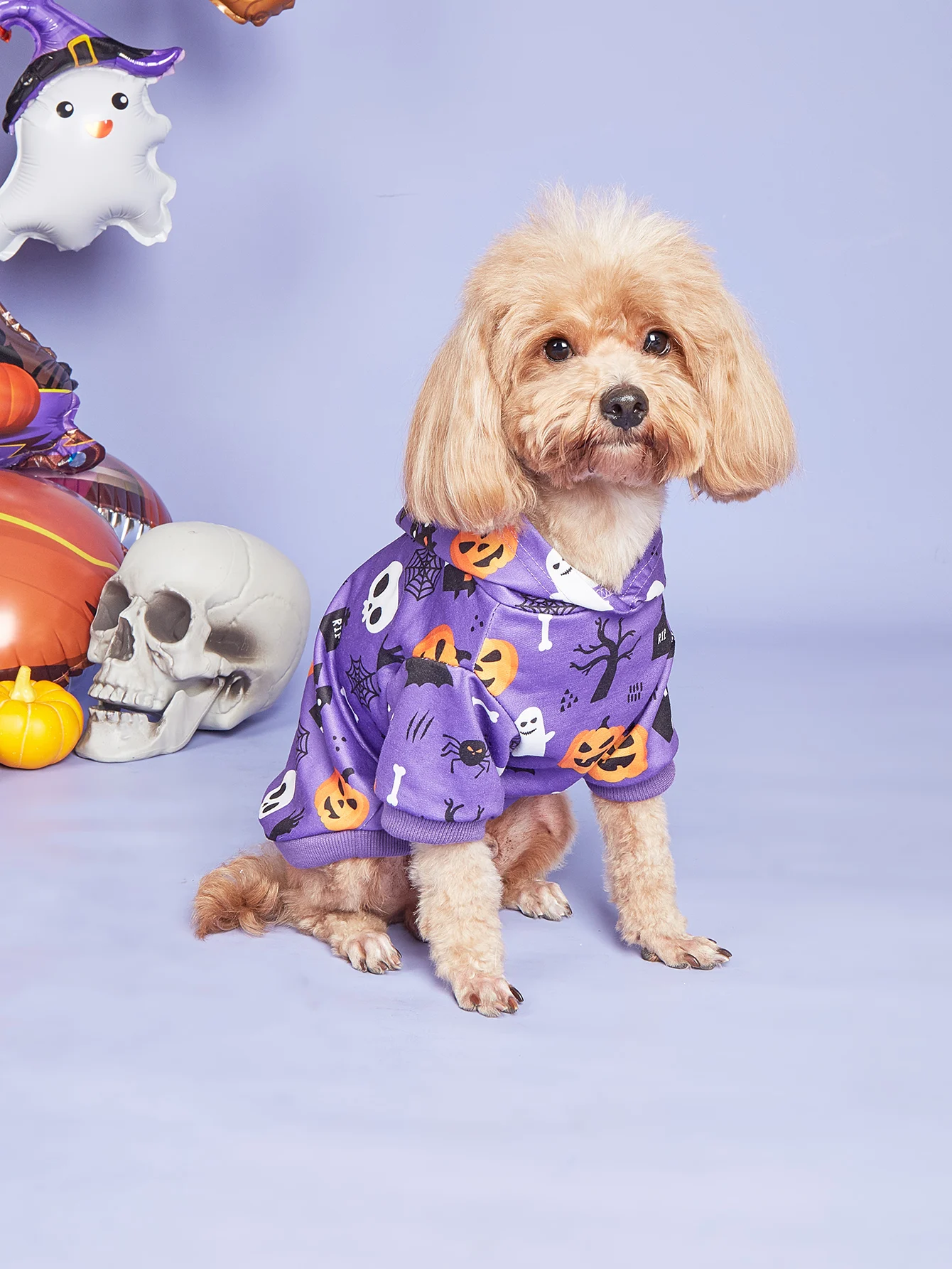 Disfraces de Halloween para perros, sudaderas con capucha para mascotas, ropa cálida para perros pequeños, Bulldog Francés Inglés, Pug, Pitbull, Boston Terrier - imagen 3