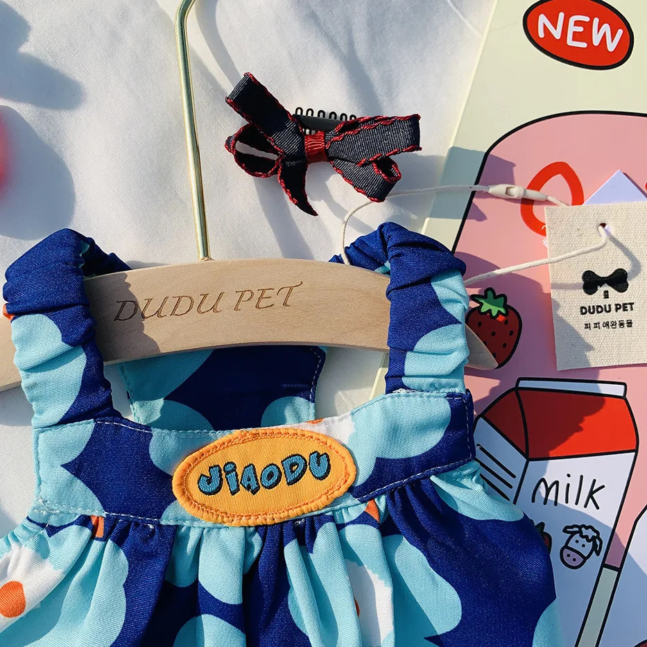 Ropa para cachorros y mascotas, falda con tirantes elástica de verano para perros y niñas, camisola de Yorkshire maltés para gatos, falda de burbujas, ropa para mascotas, regalo - imagen 3