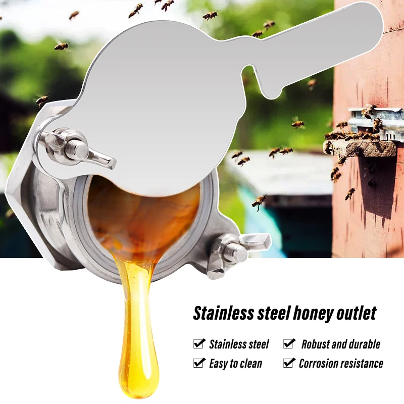 Máquina extractora de miel de abeja de acero inoxidable, 1 piezas, válvula de puerta de grifo, embotellado o 5 piezas, equipo de colmena de plástico - imagen 4