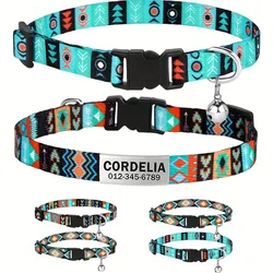 Collar personalizado para perro y gato – Grabado nombre teléfono