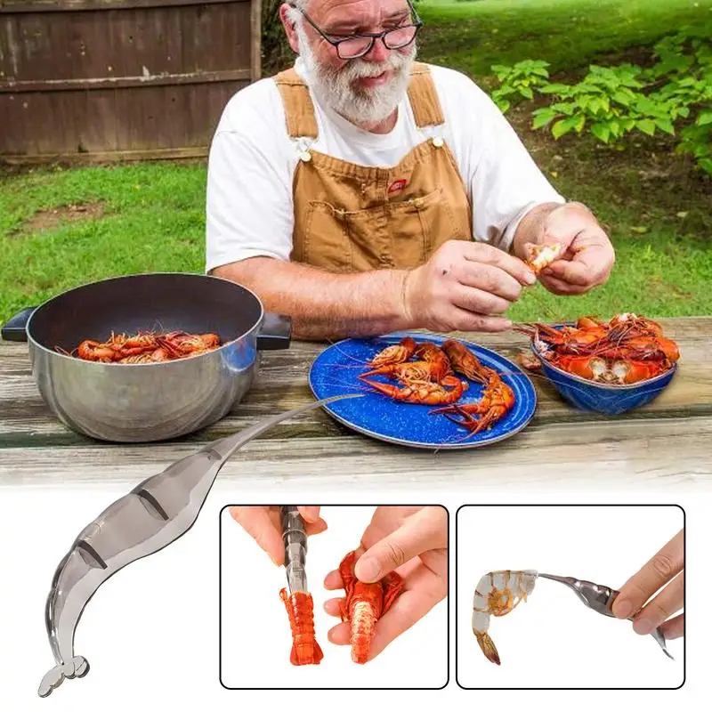 Herramienta para descascar cangrejos, herramienta portátil para mariscos con forma de langosta, pelador fácil de cangrejos para amantes de mariscos y chefs profesionales - imagen 3