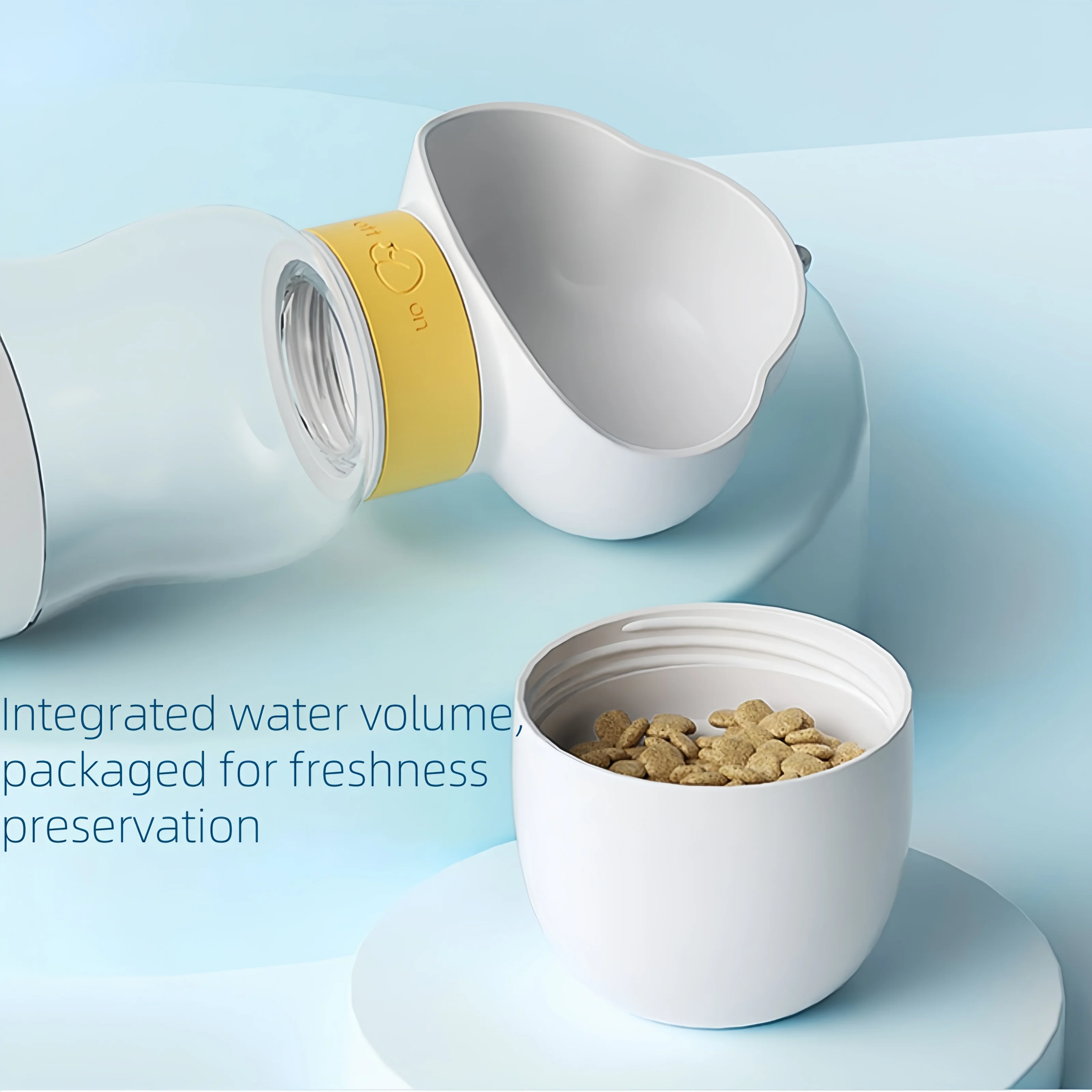 Botella de agua 2 en 1 para perros, tazón alimentador, botella de agua portátil para comida, mascotas, viajes al aire libre, cuencos para perros, tazón de agua para perros - imagen 4