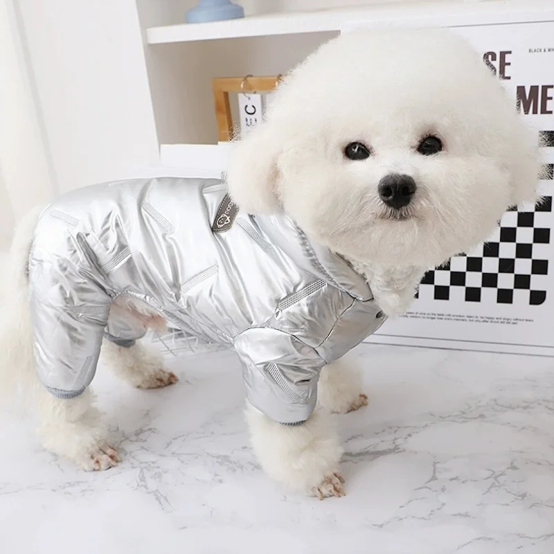 Monos cálidos y suaves para perros, abrigo a la moda, ropa impermeable para perros, monos bonitos y sólidos para cachorros, chaqueta de invierno para gatos, ropa para mascotas caniche