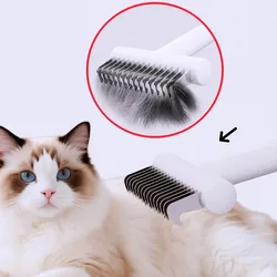 Peine dematting de acero inoxidable para perros y gatos – Elimina nudos fácilmente