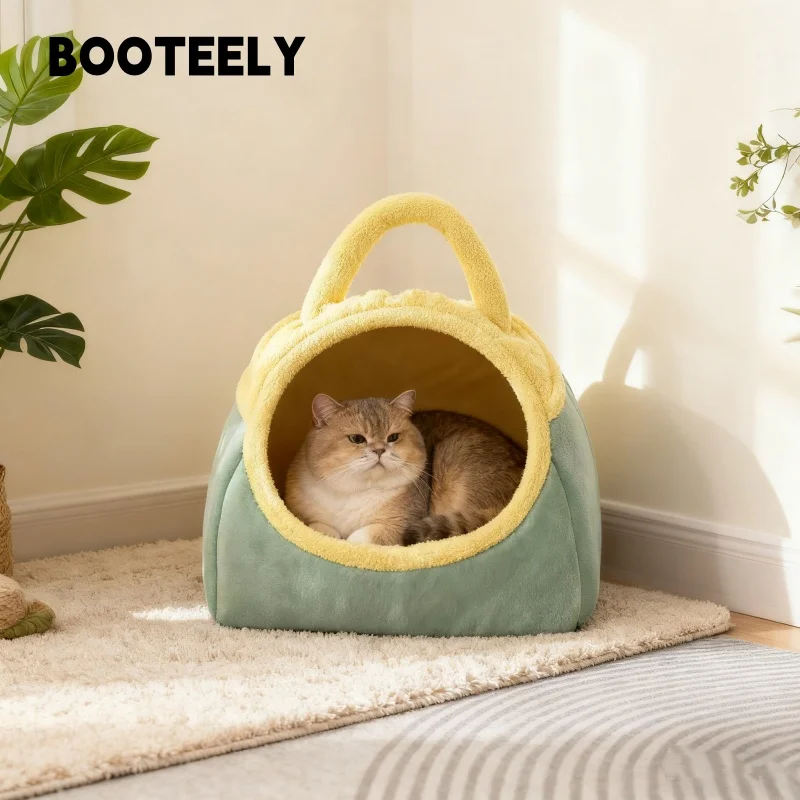 Lindas camas para gatos de interior, cama grande de cueva para gatos con almohada acolchada lavable extraíble, acogedora tienda para gatitos con fondo antideslizante