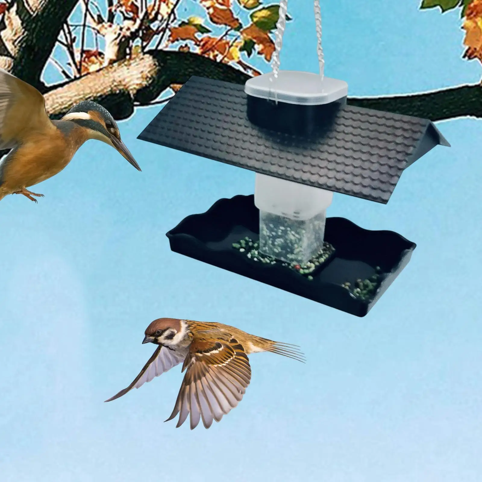 Hanging Bird Feeder Premium Bird House for Wild Bird Feeding Fence Backyard