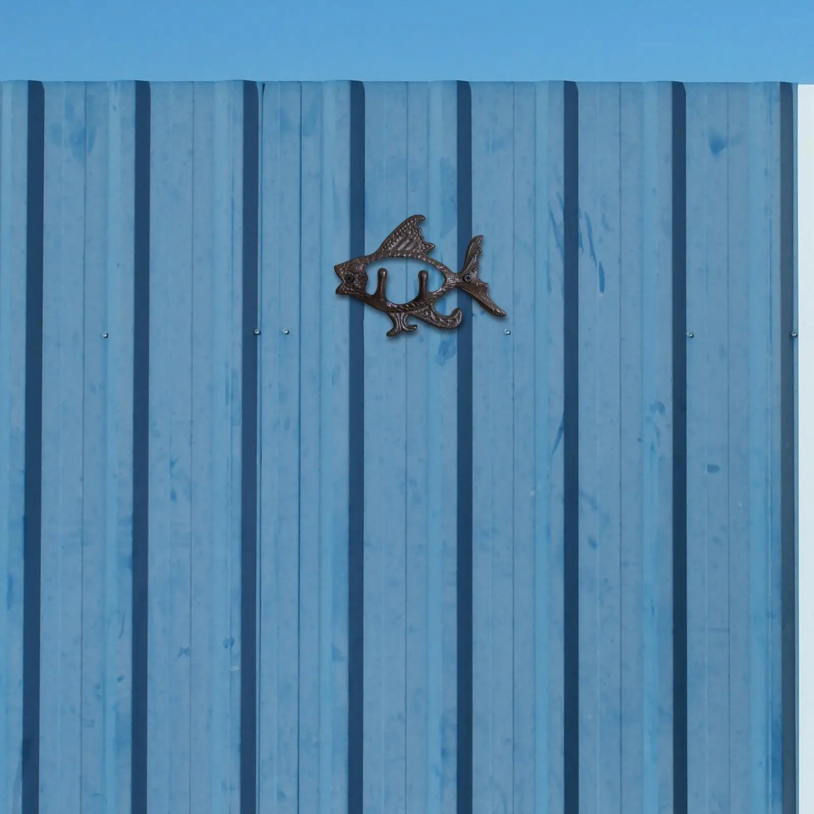 Colgador de pared de pez, estatua de Animal creativa de hierro, soporte para sombrero, gancho para abrigos, decoración del hogar para oficina, dormitorio, hogar, comedor, regalo de cumpleaños