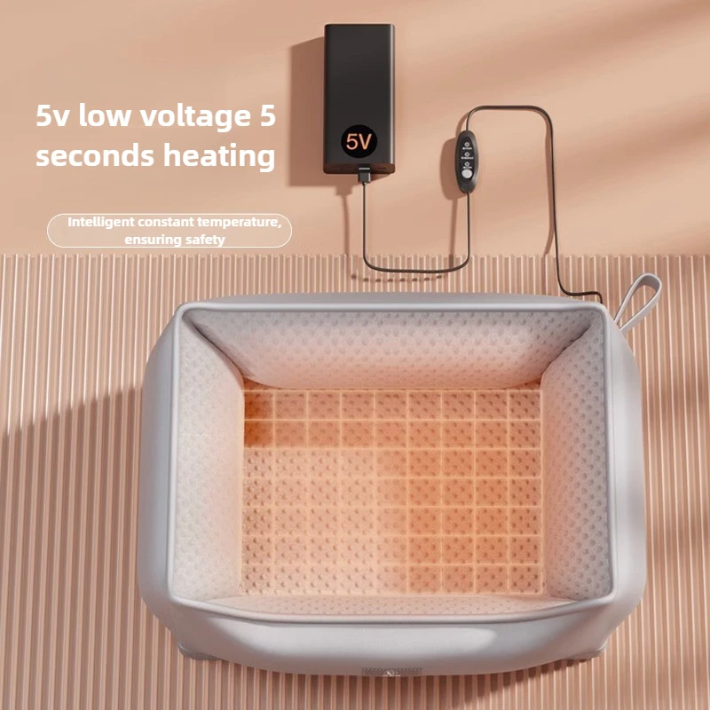 Cama de invierno para gatos, camas eléctricas con calefacción USB para gatos, regulación de temperatura cálida, sofá para gatos, impermeable, extraíble, lavable, cama de seguridad para perros - imagen 3