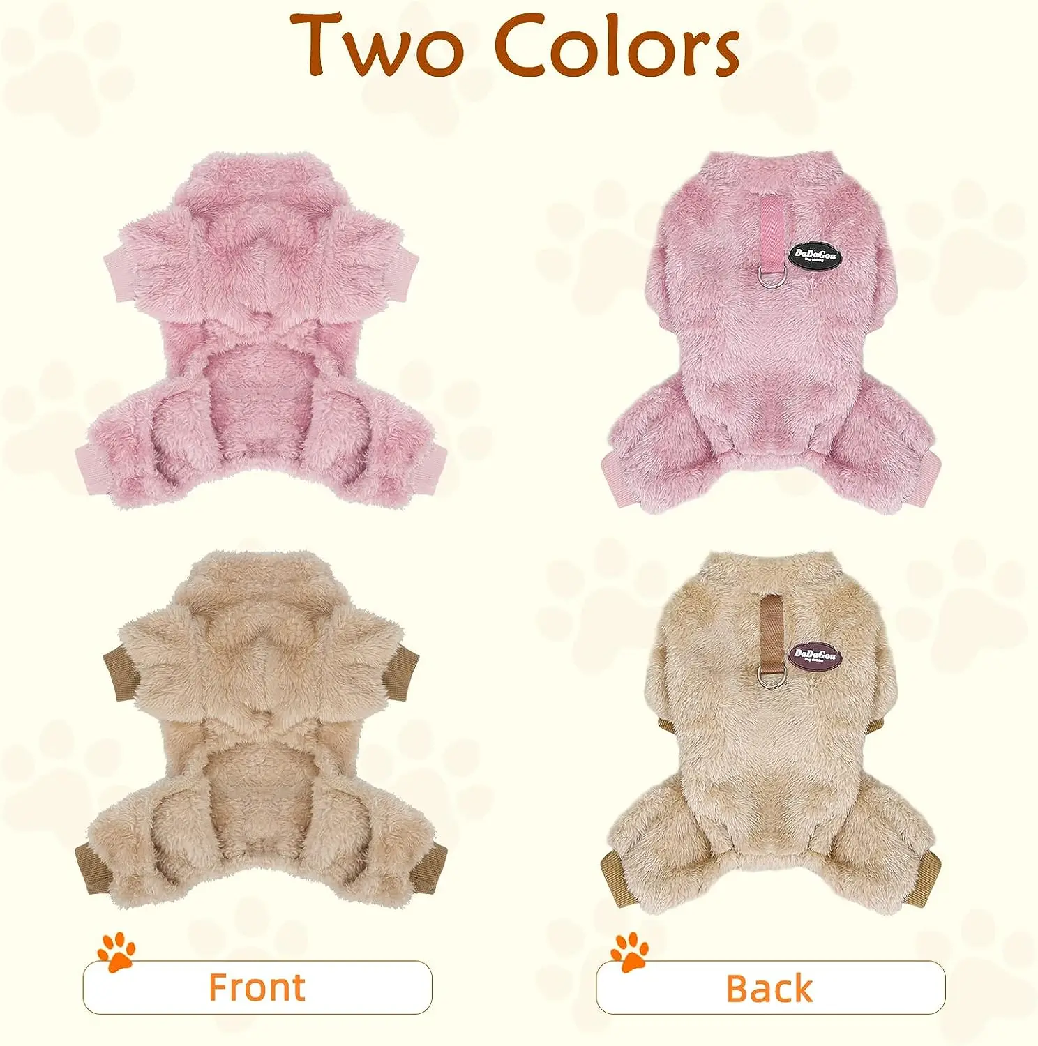 Ropa de invierno para perros pequeños y medianos, pijamas de franela suave para cachorros, mono cálido para Chihuahua Yorkie, ropa para mascotas - imagen 2