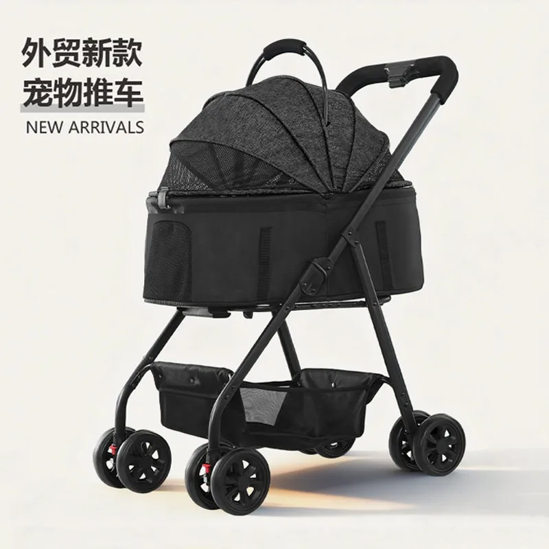 Carrito plegable para perros y gatos pequeños transpirable