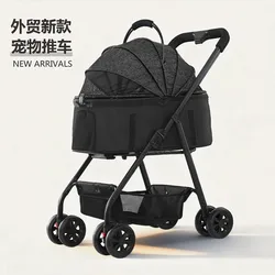 Carrito plegable para perros y gatos pequeños transpirable