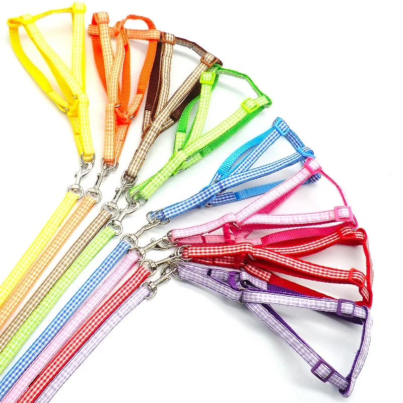 Arnés para perros pequeños y gatos, correa, chaleco ajustable, Collar para cachorros, caminatas al aire libre, Chihuahua Terier Schnauzer - imagen 2