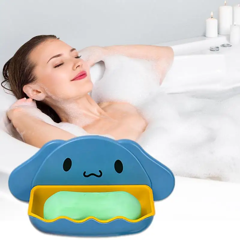 Soporte de esponja montado en la pared de doble capa, estante de jabón de drenaje, bandeja de jabón de cocina, plato de esponja autoadhesivo sin perforaciones - imagen 3