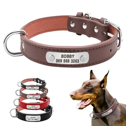 Collar personalizado de cuero PU para perros y gatos – Talla ajustable