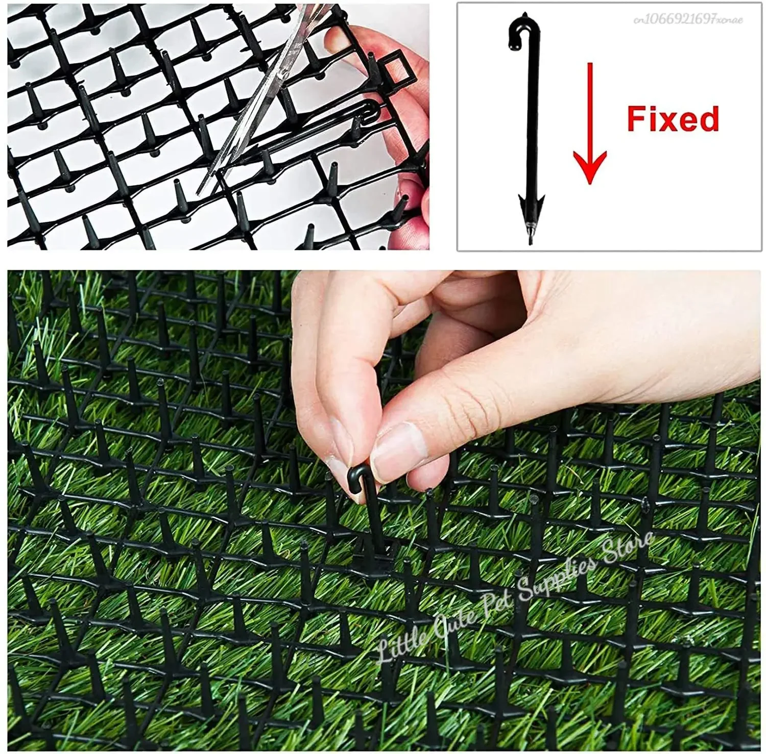 Esterilla de Espina de gato para perro, suministros para exteriores, esterilla de expulsión, protege las plantas - imagen 3