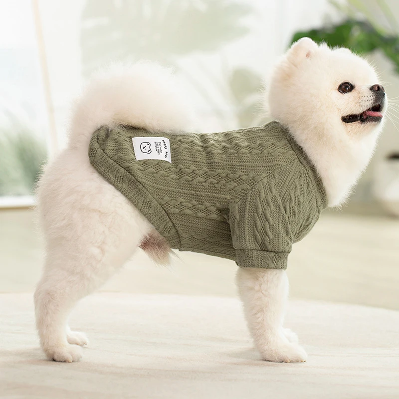 Ropa para perros XS-2XL, suéter para perros de otoño e invierno, ropa para mascotas con cuello redondo para perros pequeños y medianos, ropa cálida y suave para cachorros, suministros para mascotas - imagen 3