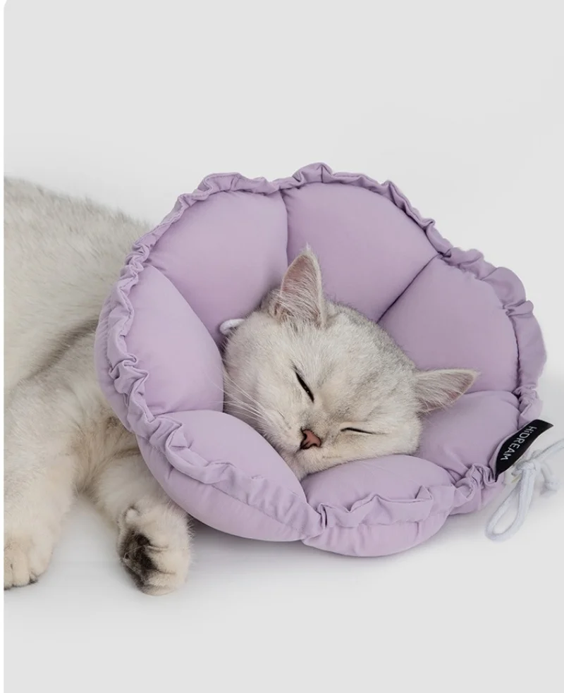 Collar de recuperación para gatos de gran diámetro, cono suave ajustable para gatitos, peso ligero, impermeable, Collar isabelino para evitar lamer - imagen 5