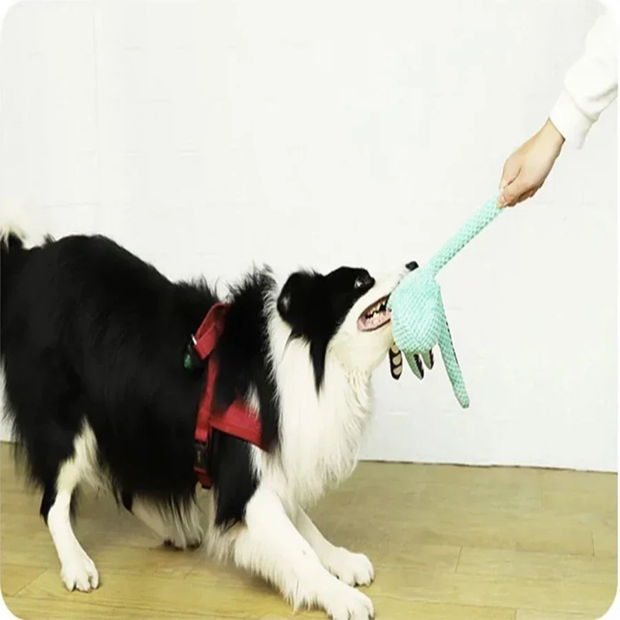 Juguete interactivo de pulpo de peluche para mascotas, juguete duradero para masticar perros grandes, aburrimiento, Buster, compañero para perros - imagen 3