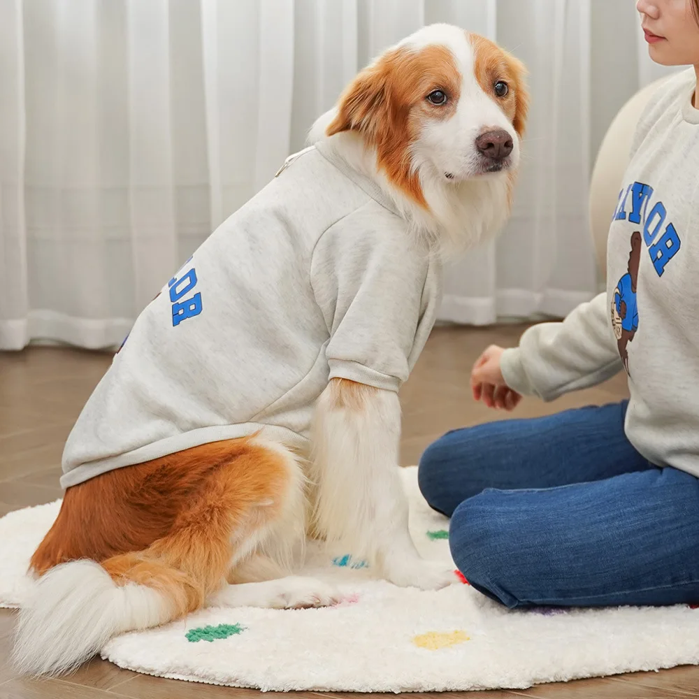 Sudaderas con capucha para perros grandes, ropa de lujo para perros de otoño e invierno, abrigo cálido para mascotas, chaqueta para perros grandes, ropa deportiva para exteriores, sudadera para perros - imagen 3