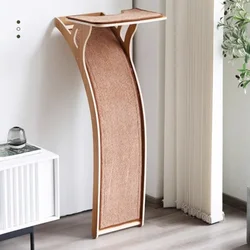 Rascador de madera con escalera y plataforma para gatos
