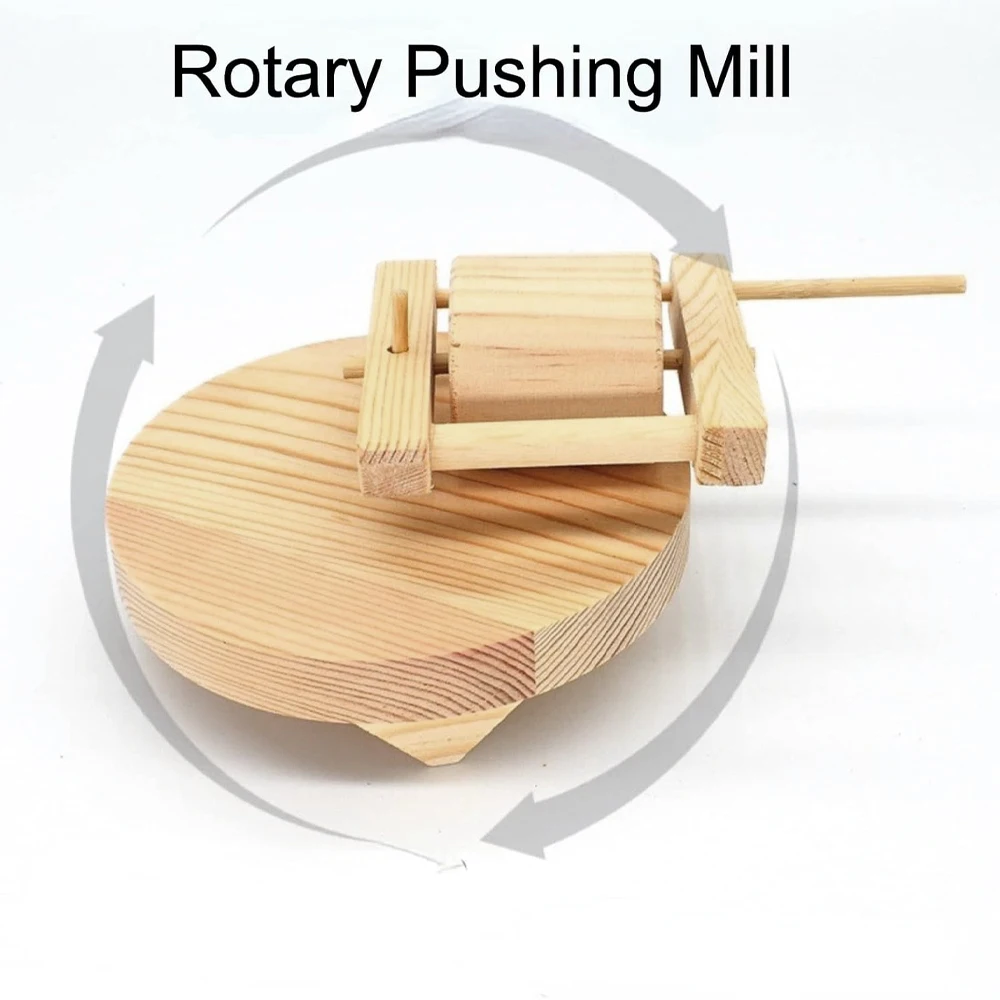 Juguete interactivo de madera para masticar loros, molino duradero con forma de molino, juguete para masticar para pájaros, cacatúas, peonías, accesorios para jaulas, 1 ud. - imagen 3