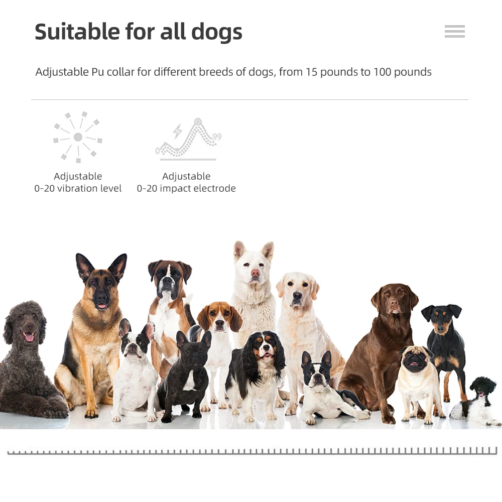 Collar de entrenamiento eléctrico para perros, entrenador de perros con Control remoto de 800m de distancia, Collar para perros recargable, Collar antiladridos para perros - imagen 5