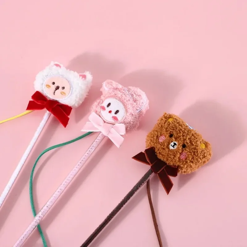 Juguetes de peluche de dibujos animados para gatos con campana, palo divertido para gatos, adornos de elementos navideños, juguete interactivo para mascotas, accesorios para gatos, juguetes para gatitos - imagen 5