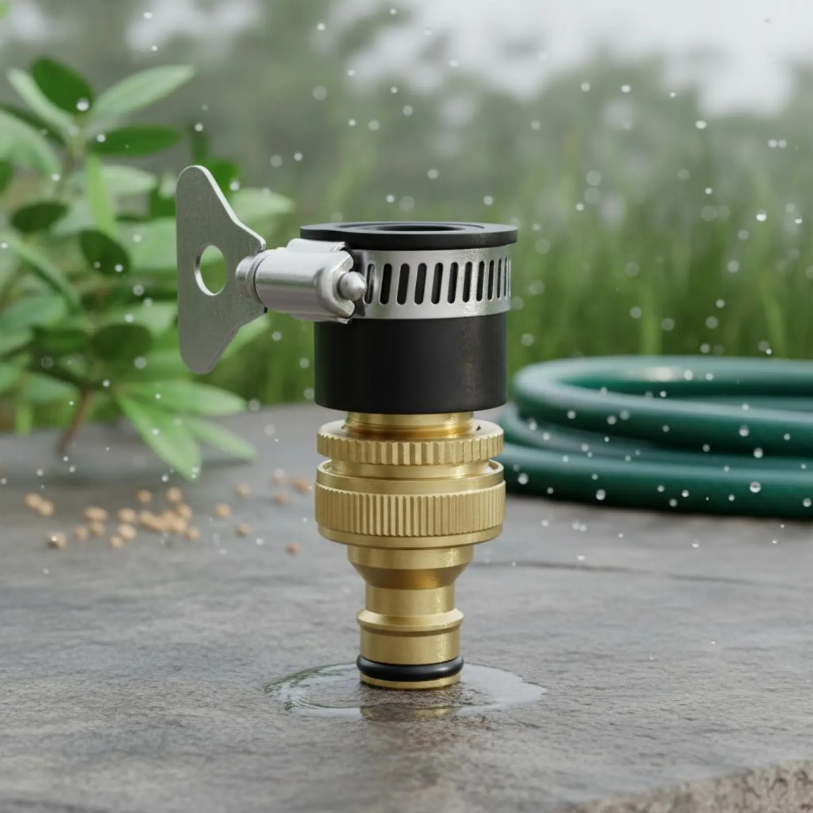 Adaptador latón para manguera y grifo – lavado perro gato - imagen 4