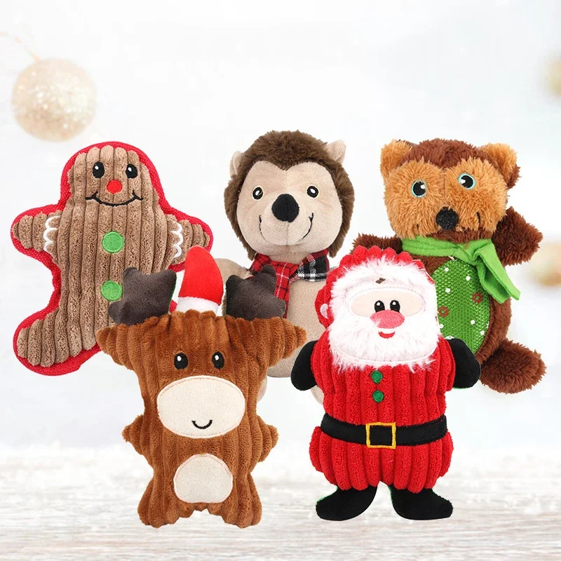 Navidad gato perro juguetes chirriantes peluche mascota masticar juguete para perros pequeños Chihuahua cachorro Yorkie mascotas accesorios juguetes para perro - imagen 3