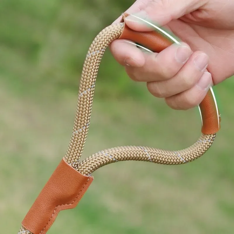 Correa reflectante para perro, cadena de nailon para caminar, mango cómodo, para entrenamiento de cachorros, suministros para mascotas - imagen 4