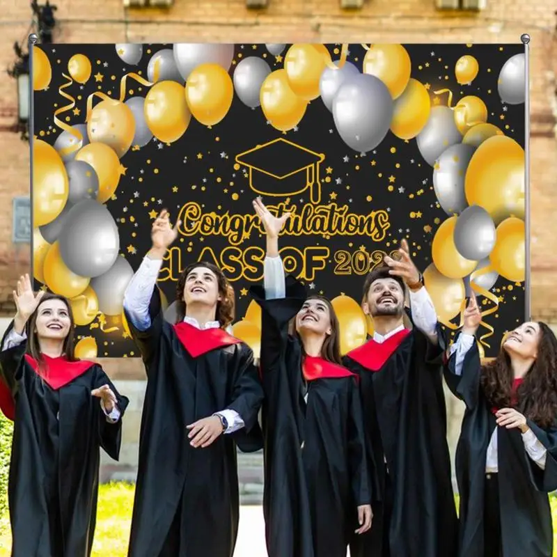 Banner de graduación para estudiantes, suministros de fiesta, Bandera de graduación, clase de 2023, 2023 - imagen 3