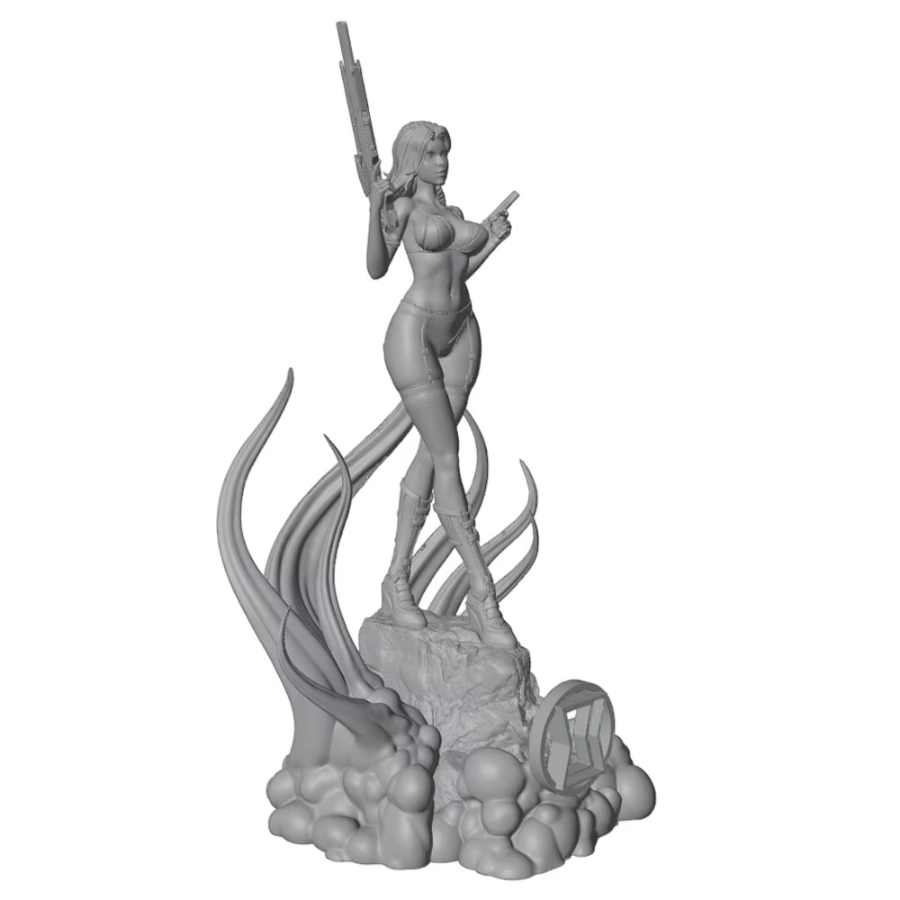 Figura de resina guerrera gris kit sin montar ni pintar impresa en 3D - imagen 4