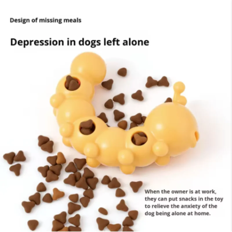 Juguete de simulación de perro TPR para perros pequeños a medianos con función de fuga de comida para moler y limpiar, adecuado para cachorros de dentición - imagen 2