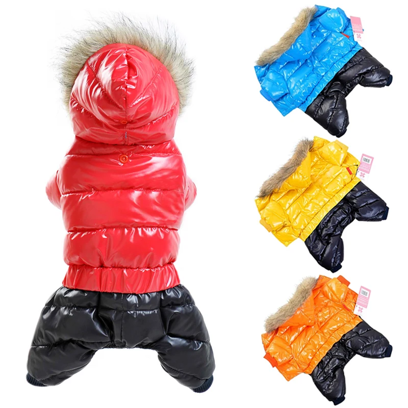 Chaqueta impermeable para perros, mono para perros pequeños, ropa cálida de invierno para mascotas, abrigo suave con capucha para cachorros, trajes de Bulldog