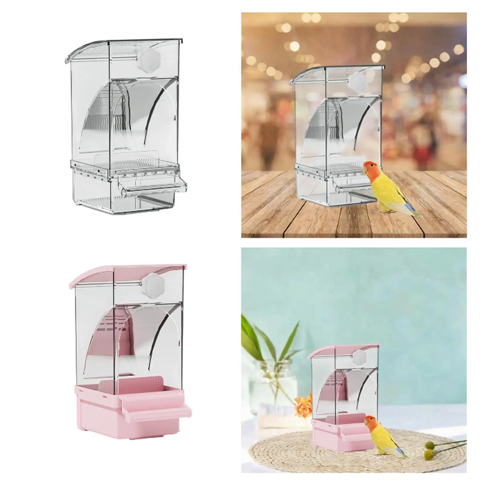 Automatic Bird Feeder Bird Cage Feeder for Birds Lovebirds Canary