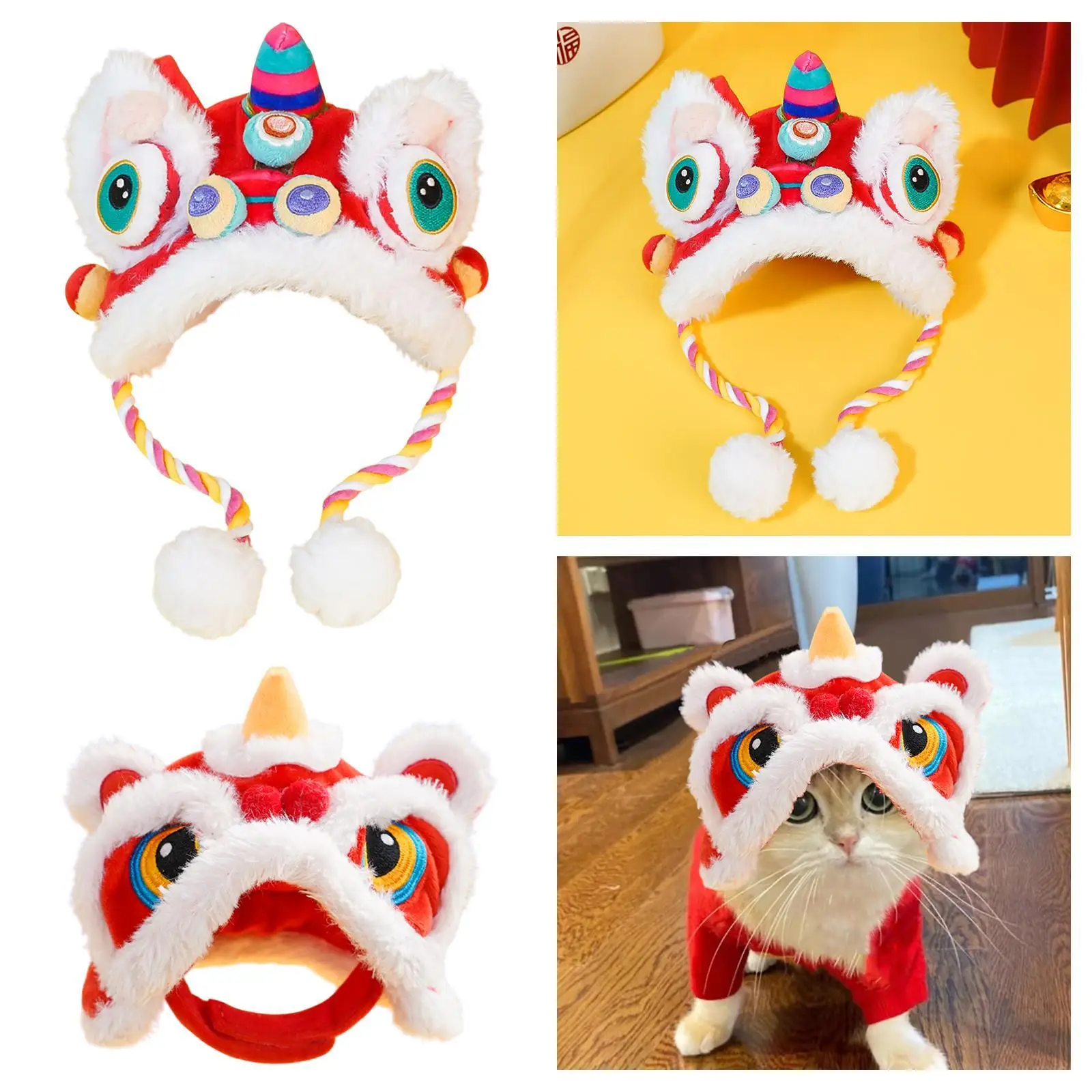 New Year Pet Costume Hat Dog Costume Accessory Festive New Year Pet Costume New Year Pet Costume Hat Dog Costume Accessory Festive New Year Pet Costume