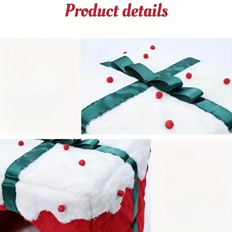 Cama cálida para gatos, suministros navideños para mascotas, alfombrilla para perros, productos para casas, Habitats, cosas, cesta de accesorios, Invierno - imagen 3