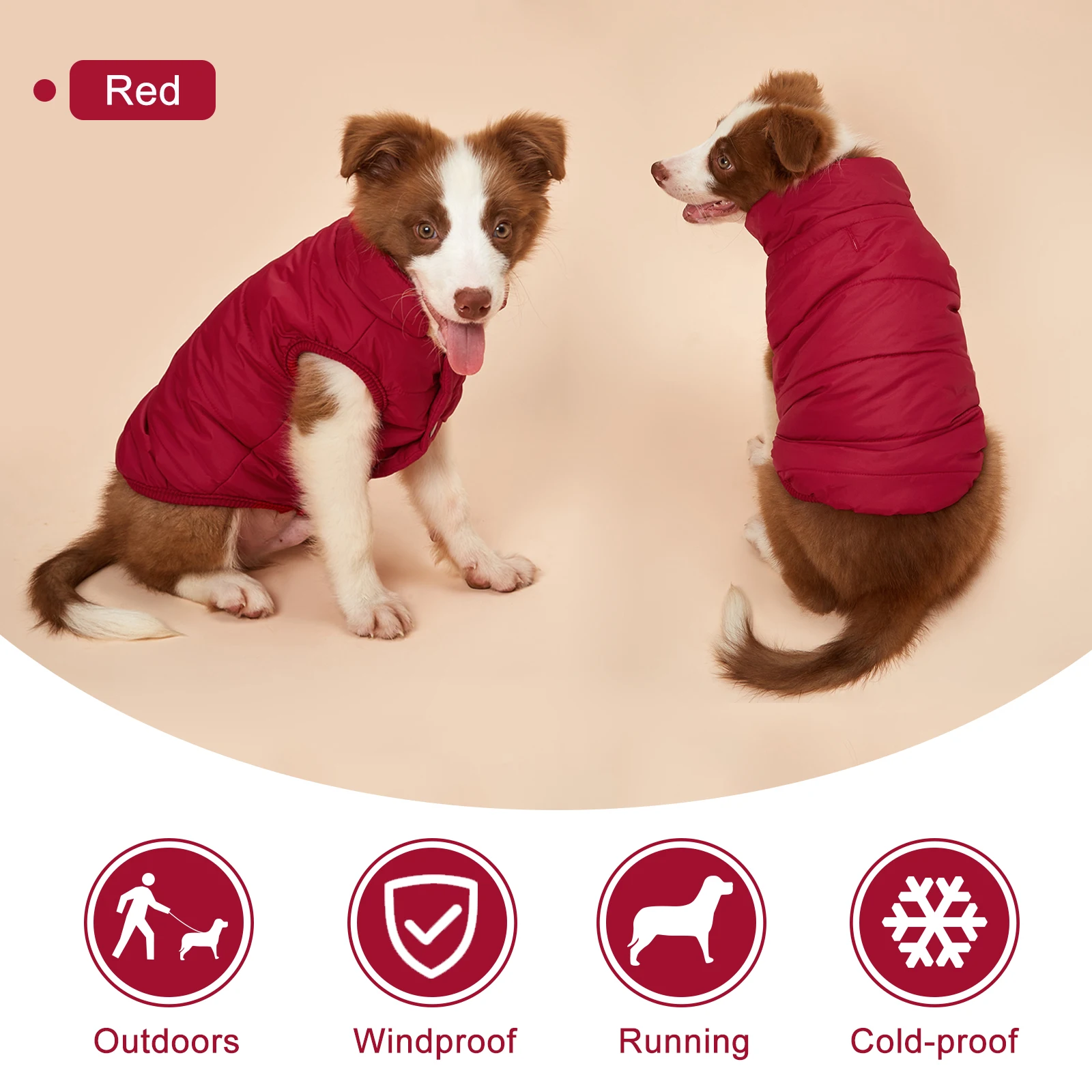 Abrigo de invierno para perros pequeños y grandes – Cálido, práctico - imagen 4