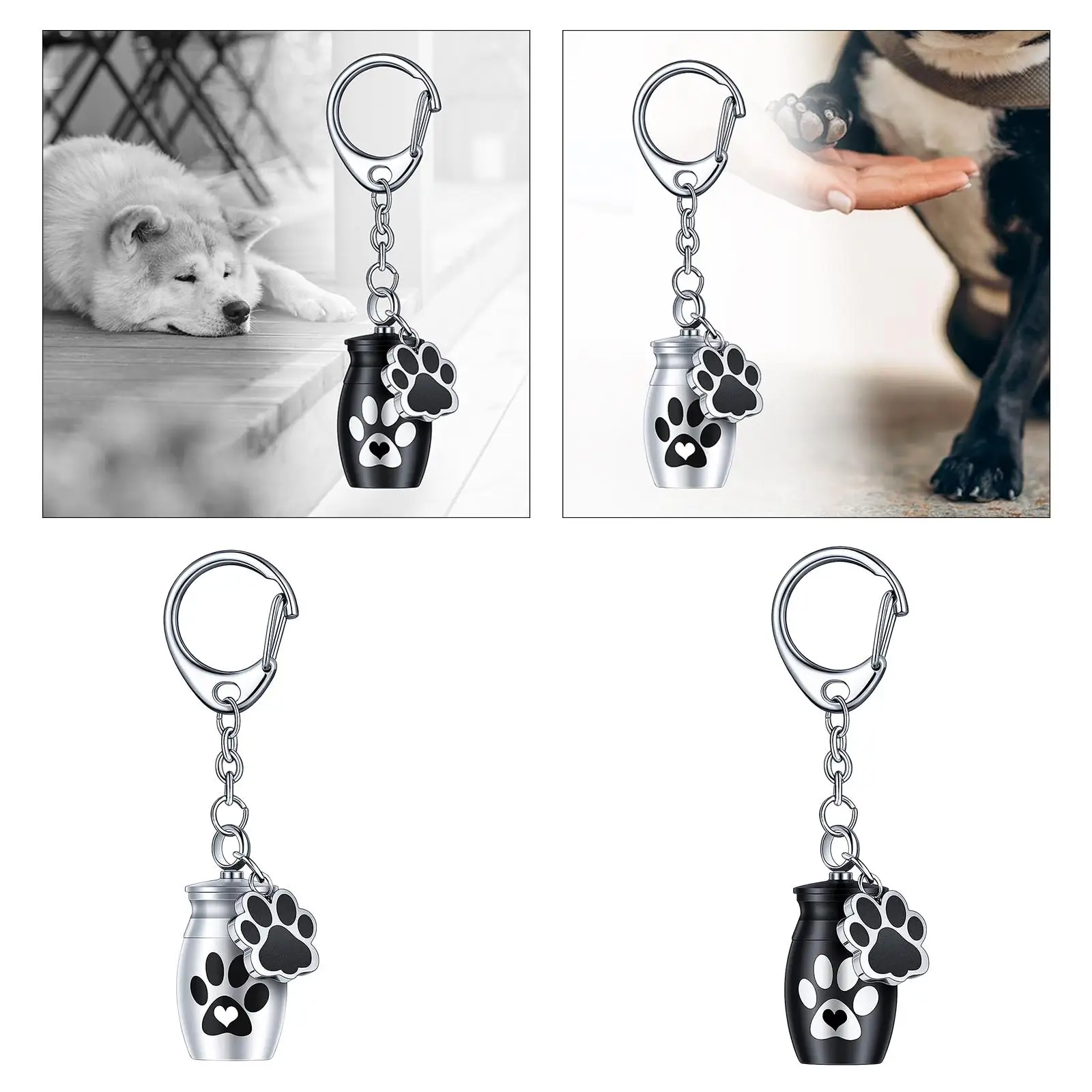 Aluminium Alloy Keychain Pet Urn Keep Precious Memories Lightweight for Funeral Memorials Pet Urn for Kitten Rabbit