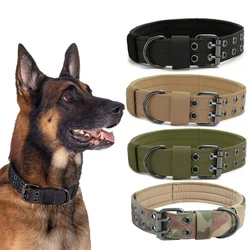 Collar táctico de nailon para perros medianos y grandes – Entrenamiento y paseo