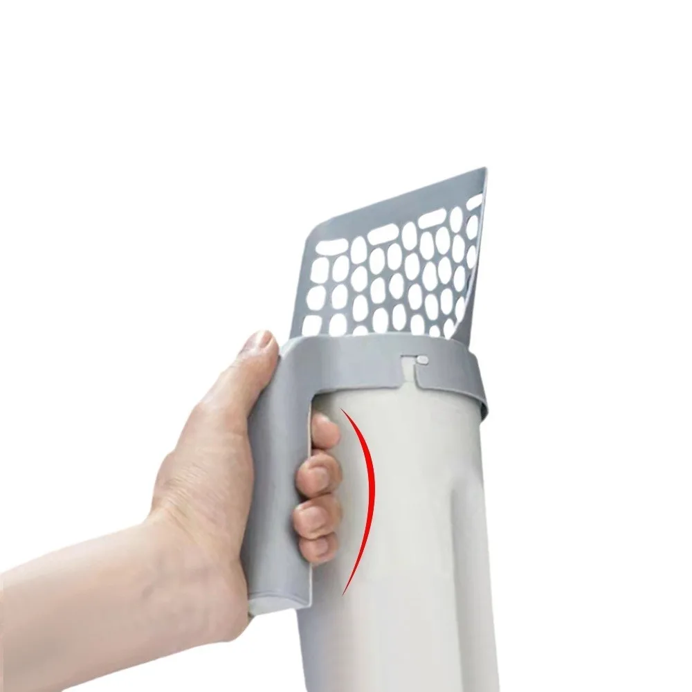 Juego de pala para caca para gatos con caja de almacenamiento, pala para arena para gatos, herramienta de limpieza para mascotas, pala grande de plástico, suministros para mascotas, bolsa para caca - imagen 2