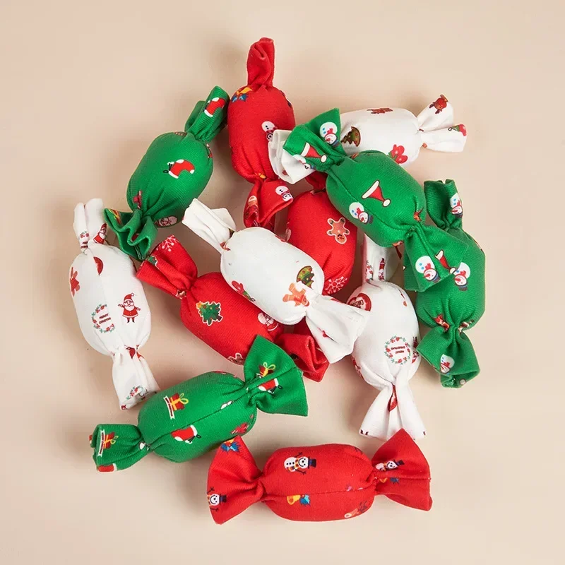Juguete de sonido para mascotas en forma de caramelo, resistente a las mordeduras, fabricación de sonido, campana, accesorios para perros, Navidad, 1 pieza