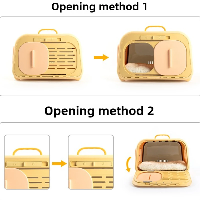 Bolsa transportadora para gatos de viajero de verano, ventilador transpirable para exteriores, bolsa para gatos de gran capacidad, bolso de viaje portátil para mascotas, suministros - imagen 5