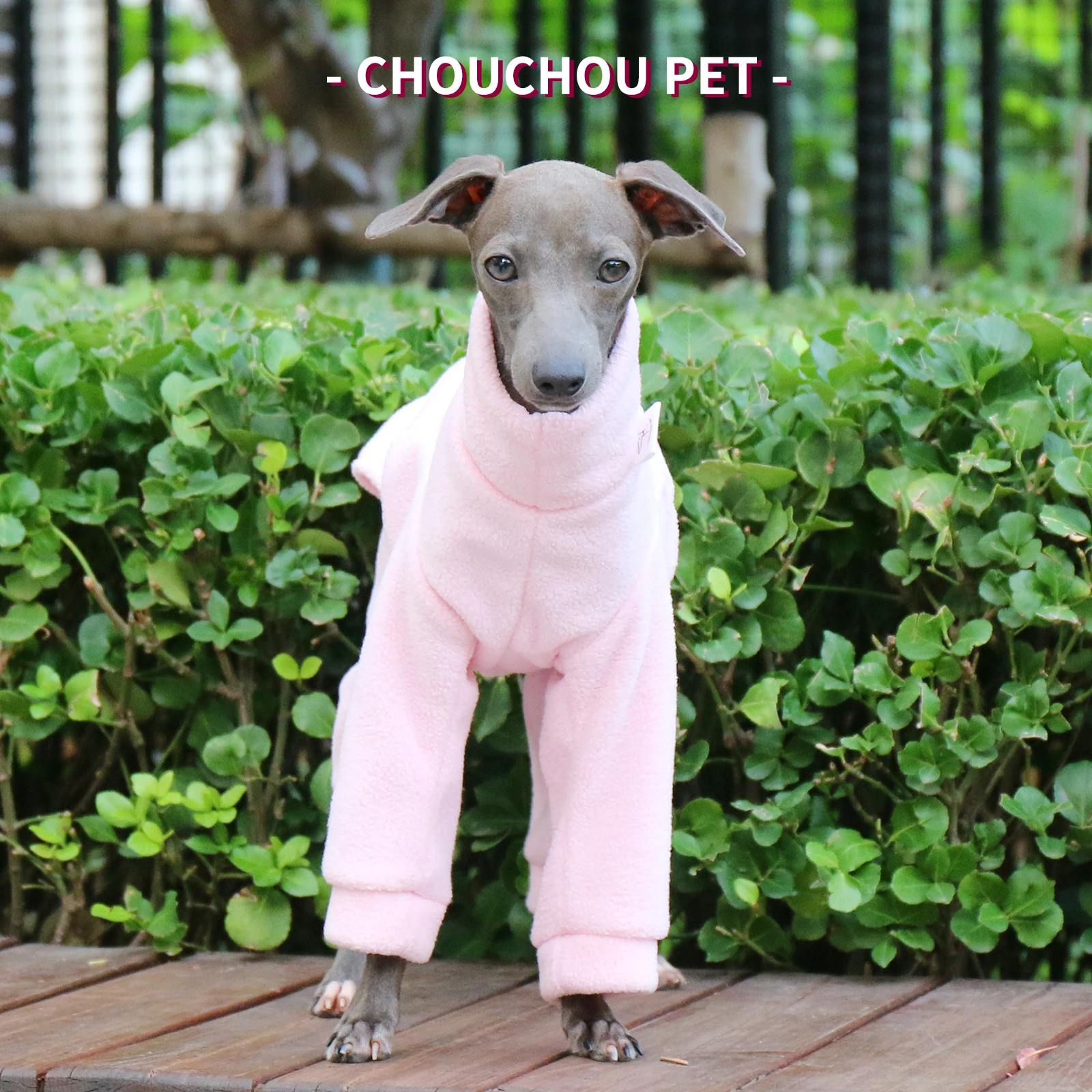 Adorable disfraz de dinosaurio galgo italiano de lana polar, mono de cachorro iggy - imagen 5