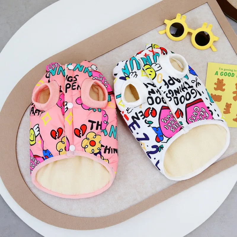 Chaqueta impermeable para perro, parka con estampado de lujo, chaleco cálido para exteriores, Chihuahua, Yorkshire, invierno, 2025 - imagen 2