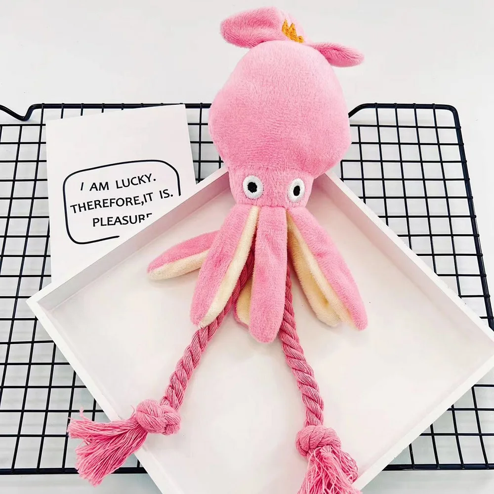 Juguete dental sonoro para perros pequeños - Pulpo interactivo - imagen 3