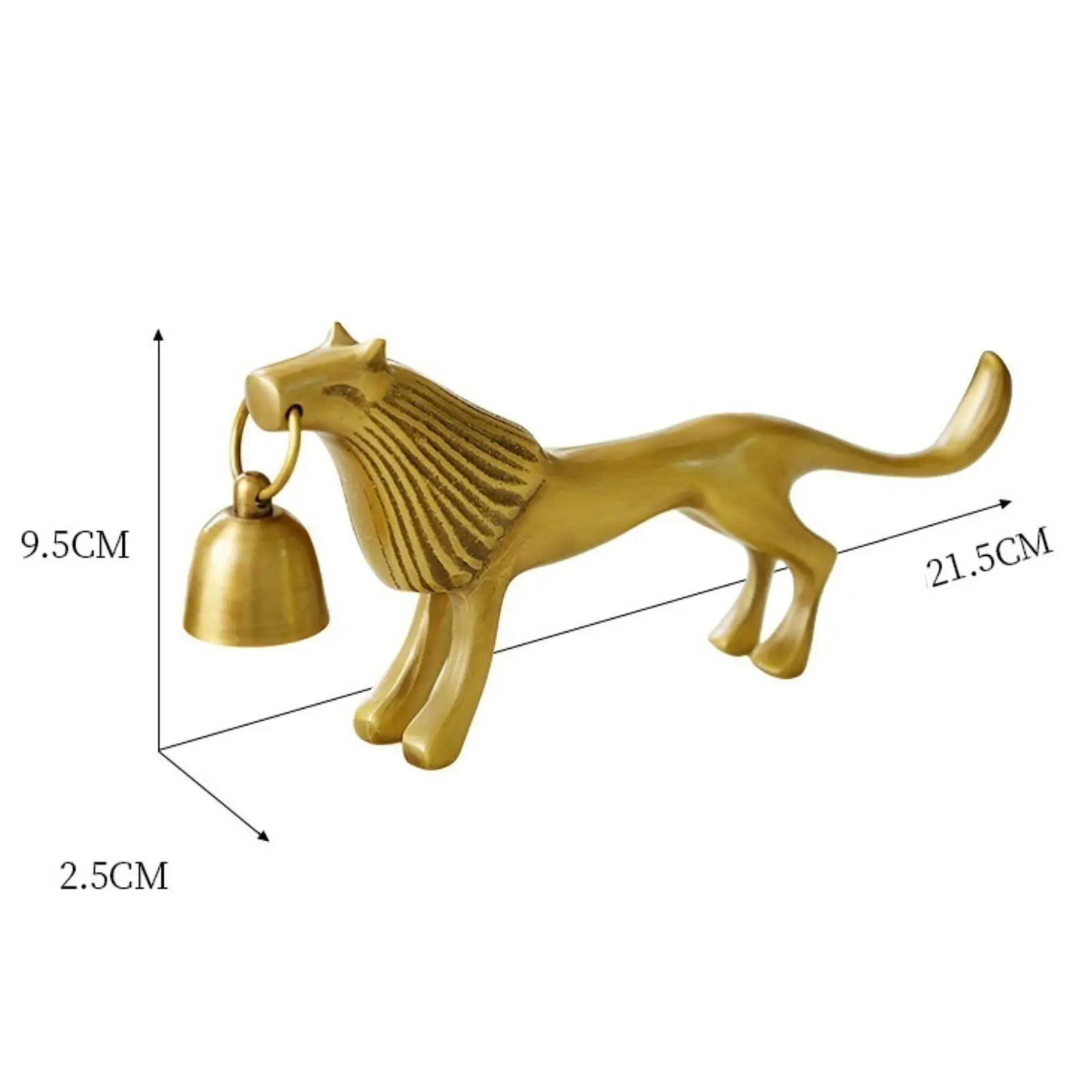 Christmas Lion Brass Candlesnuffer with Bell Desktop Ornament Accessories Versatile Decorative Sculpture Candle Stopper
