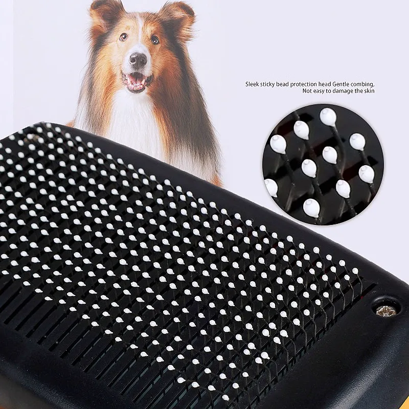 Cepillo para perros, removedor automático de pelo para mascotas, cepillos para el cuidado de perros, No daña, peine para perros grandes, cepillo para gatos autolimpiante, cepillos de masaje para perros - imagen 5